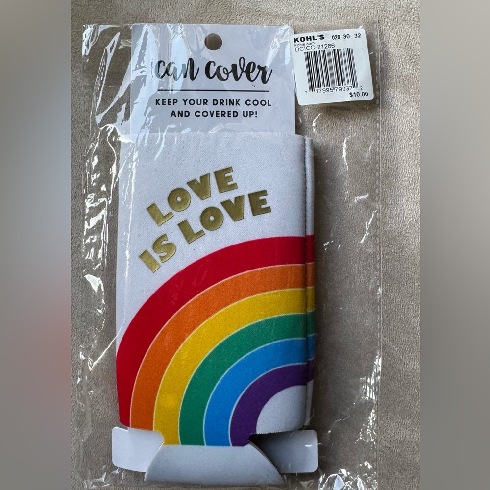 💚💚💚 JEEP 2piece set:Love is Love White w/rainbow color straps CanvasTote Bag - Picture 7 of 8